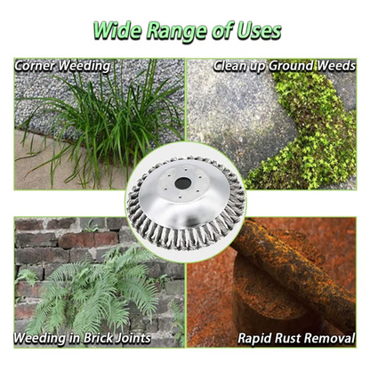 Avelena | Carbonstahl Unkrautbürste Trimmer – Unzerstörbarer Kopf