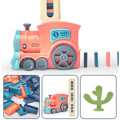 Avelena | Wooden Domino Train Automatic Toy Set