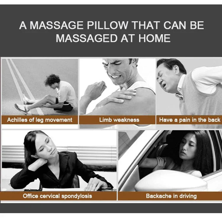 Avelena | Beheiztes Nacken- und Rückenmassagekissen | Muskelentspannung & Schmerzlinderung