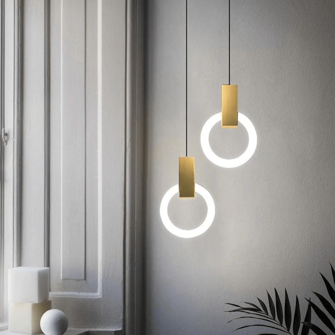 Avelena | Nordische LED-Hängelampe aus Holz, kreisförmig