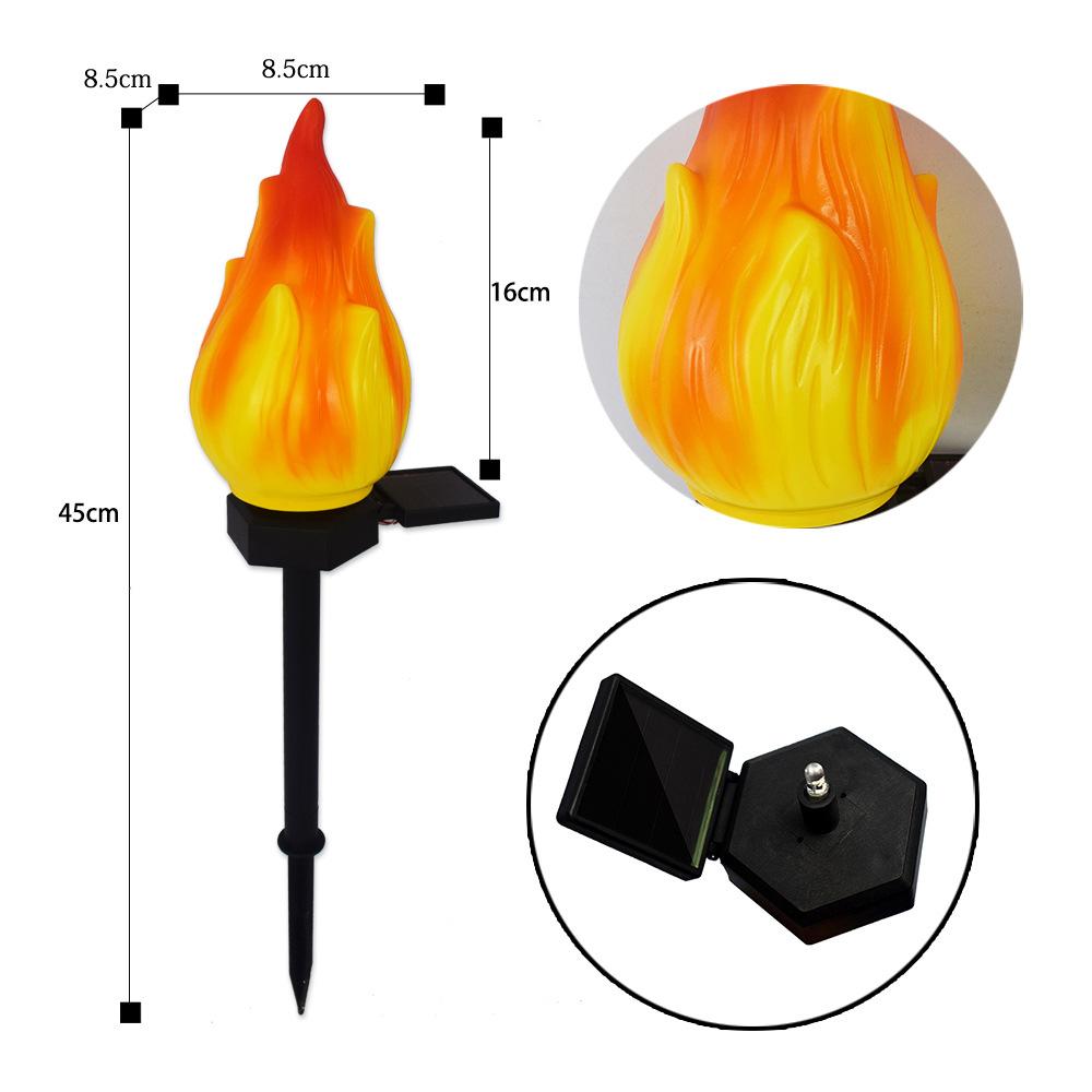 Avelena | Solar-Außenlichter mit flackernder Flamme, Solarlichter für außen, wasserdichte LED-Flammenfackeln, Solar-Außenlichter für Camping Garten Landschaft Patio Weg Außendekoration