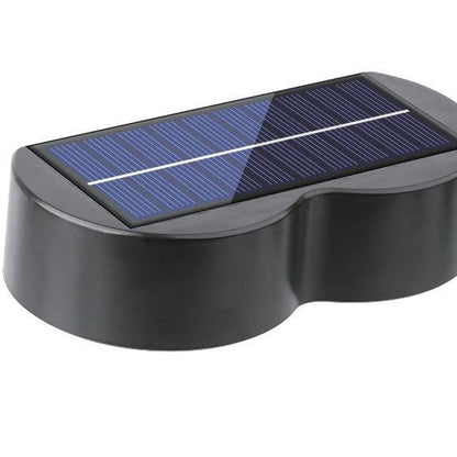 Avelena | Solarzaunlichter Außeneigenwandlichter Wasserdicht IP65, Warmweiß & RGB 8 spezifische feste Farben für Zaun Wand Schritt Deck Patio