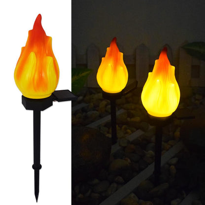 Avelena | Solar-Außenlichter mit flackernder Flamme, Solarlichter für außen, wasserdichte LED-Flammenfackeln, Solar-Außenlichter für Camping Garten Landschaft Patio Weg Außendekoration