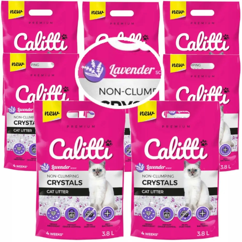 Avelena | Katzenstreu Calitti Crystals Lavendel 8X3,8L
