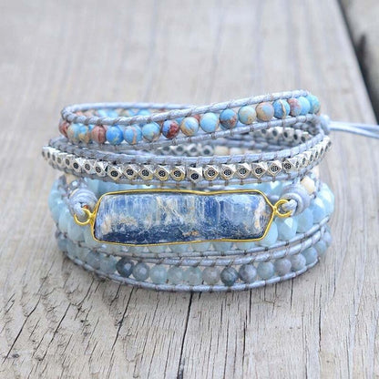 Avelena | Verzauberndes Blau Topas Armband
