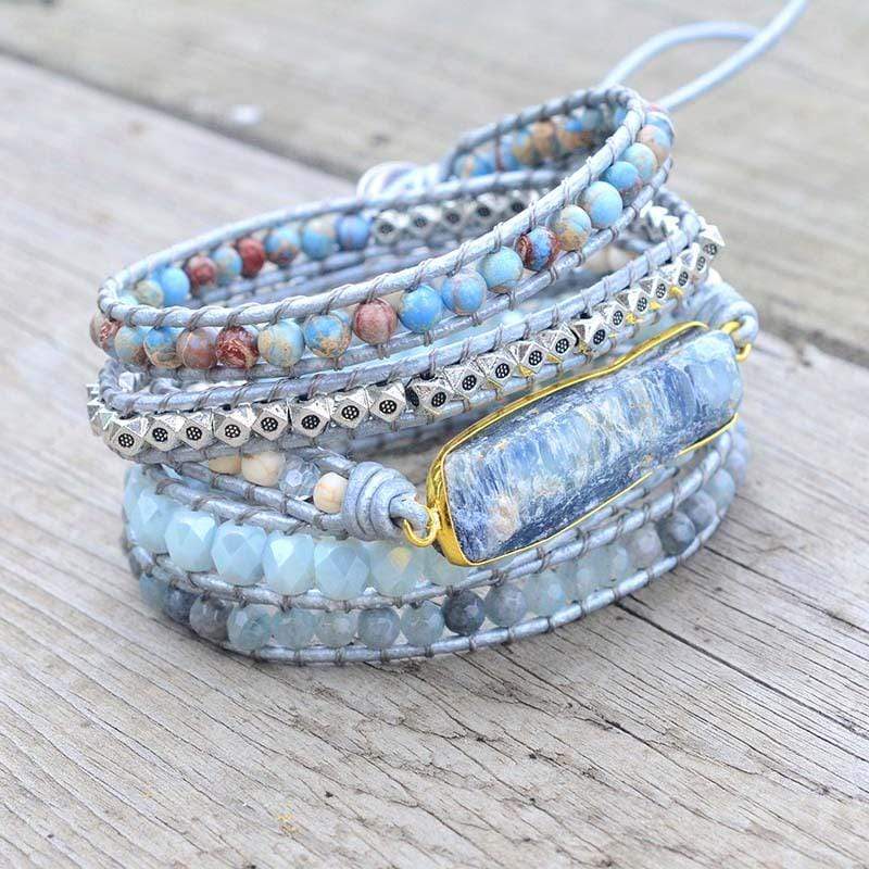 Avelena | Verzauberndes Blau Topas Armband