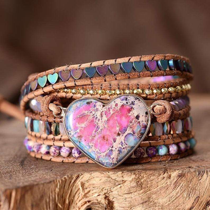 Avelena | Jaspis Wickelarmband für Liebe & Schutz