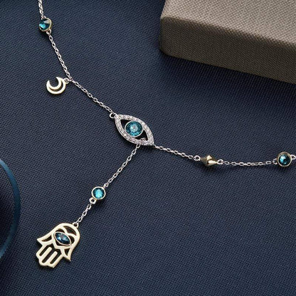 Avelena | Elegante Silberkette mit Hamsa