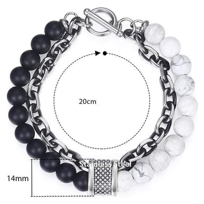 Avelena | Perlenarmband für Männer Der Krieger Asher