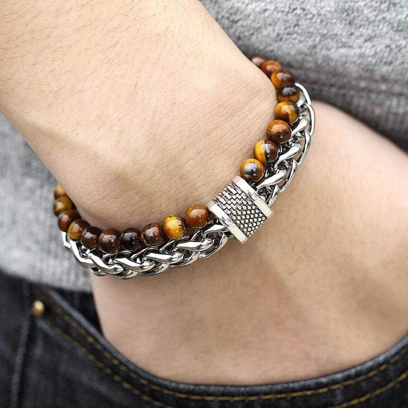 Avelena | Perlenarmband für Männer Der Krieger Asher
