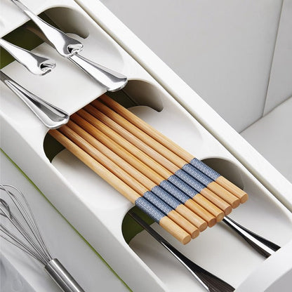Avelena | Royallure Kompakt Küchenbesteck Organizer mit geschichtetem Design & einfachen Identifikationssymbole