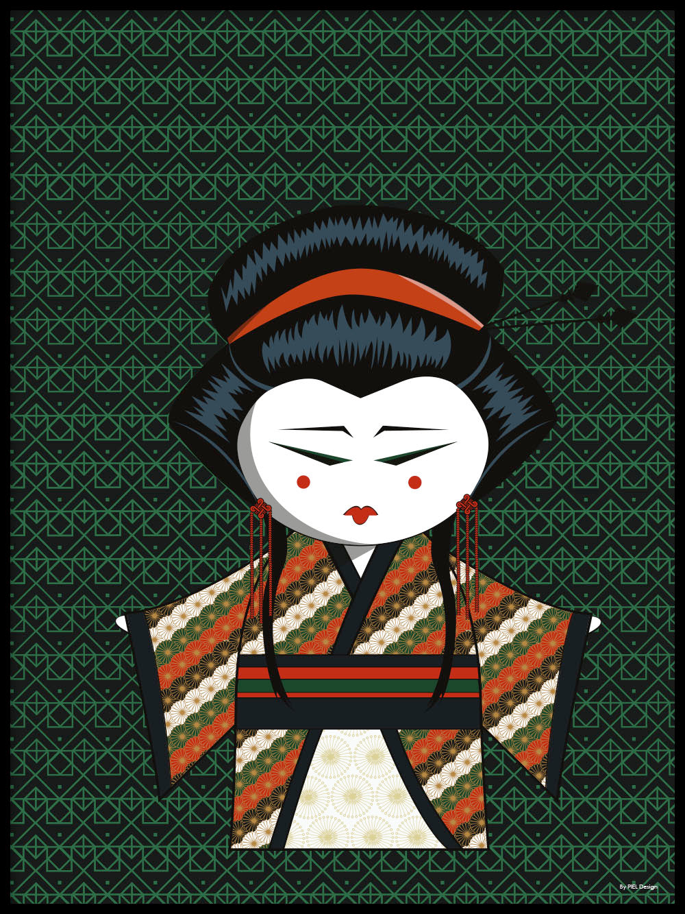 Avelena | Kokeshi Puppen #86
