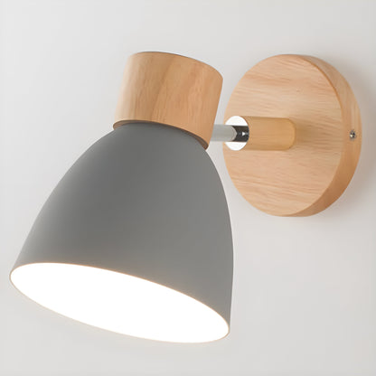 Avelena | Holz Nordische Wandlampe mit Schalter für das Schlafzimmer