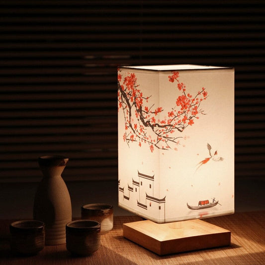 Avelena | Vintage Japanische Tischlampe – Perfekt für die Schaffung einer beruhigenden Schlafzimmeratmosphäre