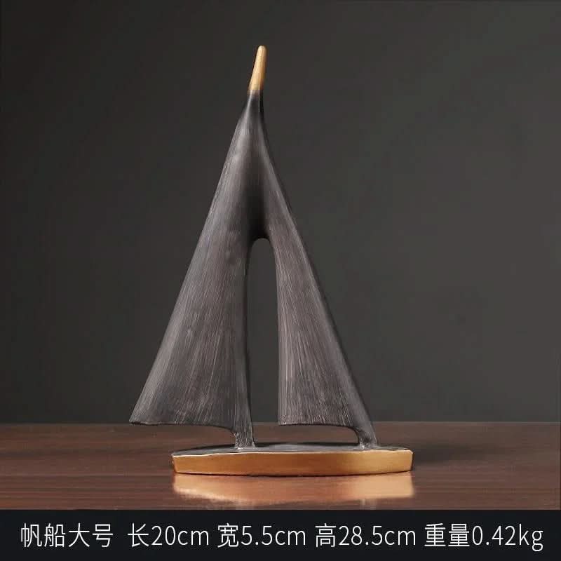 Avelena | Dekoratives minimalistisches Segelbootornament für die Wohnkultur