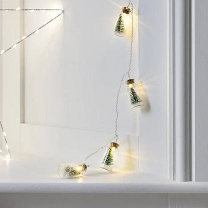 Avelena | LED Weihnachtsbaum Glas Jar Lichterkette – Batteriebetriebene Feenlichter für festliche Dekoration, Hochzeiten & Partys