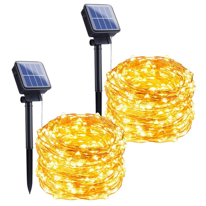 Avelena | Solar-Lichterketten für den Außenbereich | Wasserdichte Solar-Gartenleuchten