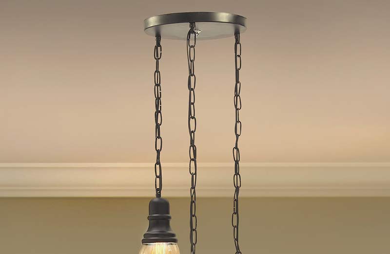 Avelena | Drei Licht Metall Pendel Lampe