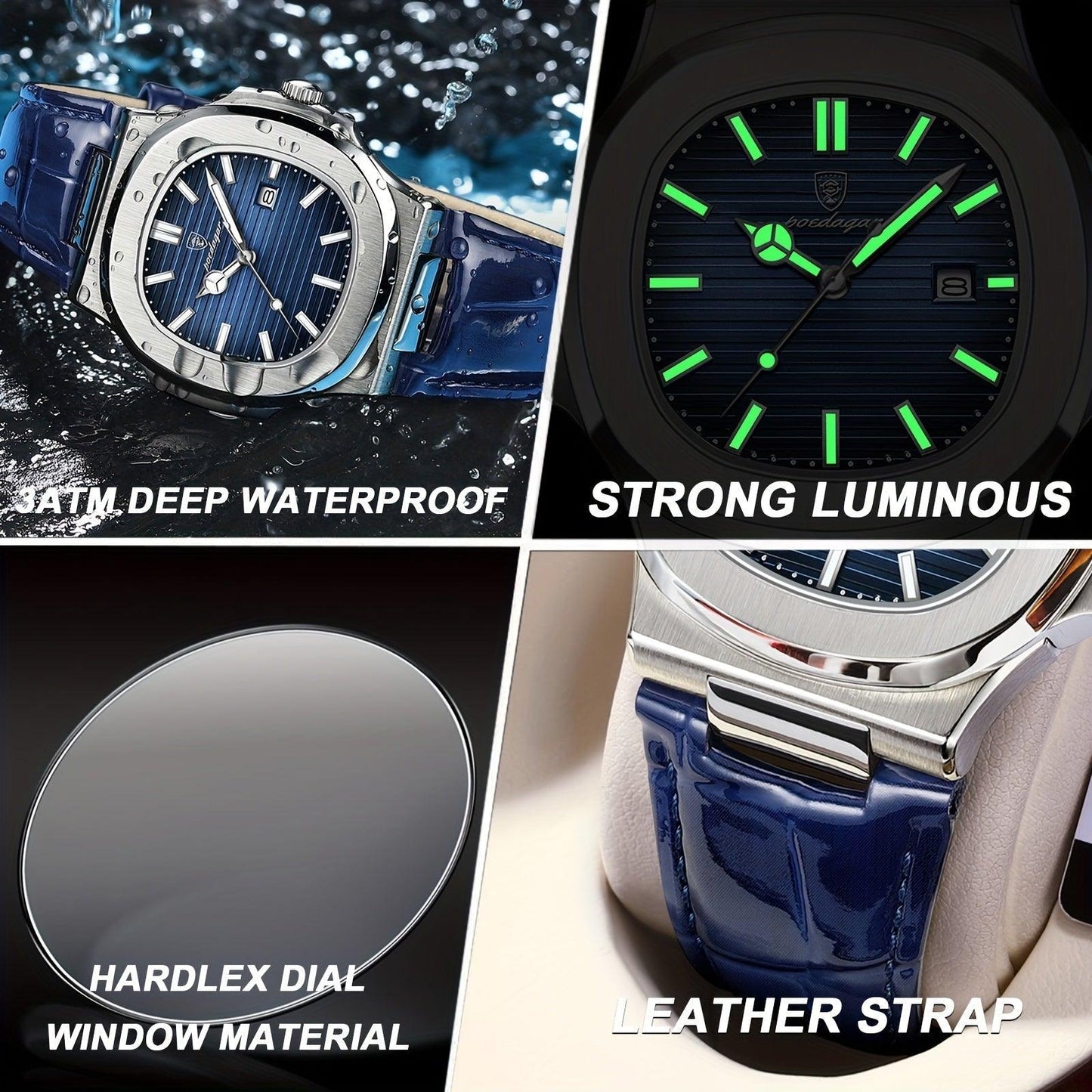 Avelena | Luxus Herrenarmbanduhr Tempus