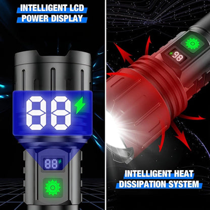 Avelena | 100.000 Lumen wiederaufladbare LED-Taschenlampe | Wasserdicht, stoßfest & ideal für Wandern, Notfälle & Stromausfälle