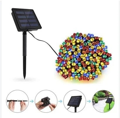 Avelena | 300 LED Lumify Solar Feenlichter - Warmweiße Lichter für Gartendekoration