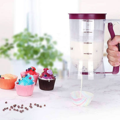 Avelena | Teigspender mit Messskala und Ausgießer für Muffins und Kuchen