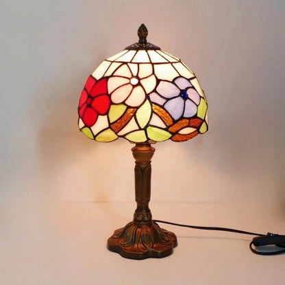 Avelena | Tischlampe LED Barock Retro E27 - Vintage Tiffany-Glas