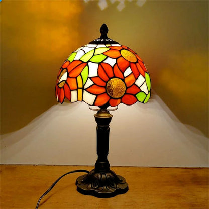 Avelena | Tischlampe LED Barock Retro E27 - Vintage Tiffany-Glas