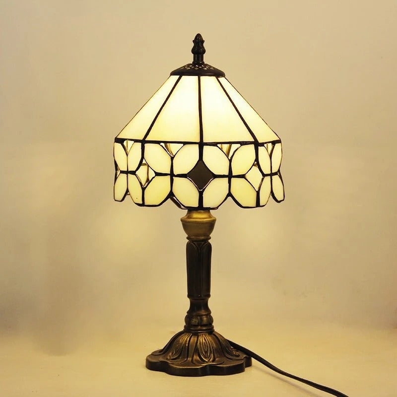 Avelena | Tischlampe LED Barock Retro E27 - Vintage Tiffany-Glas