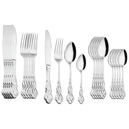 Avelena Cutlery Set - Edelstahl Spülmaschinenfeste Besteck Set