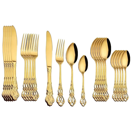 Avelena Cutlery Set - Edelstahl Spülmaschinenfeste Besteck Set