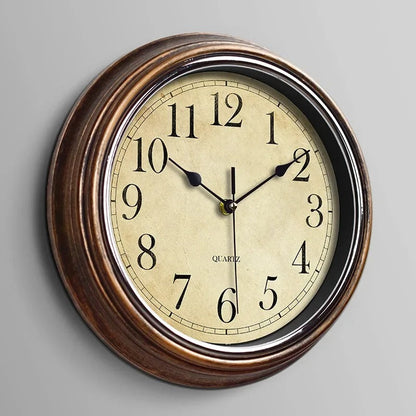 Avelena | WoodTime Klassische Wanduhr – Stilvolle Holzuhr mit lautlosem Mechanismus