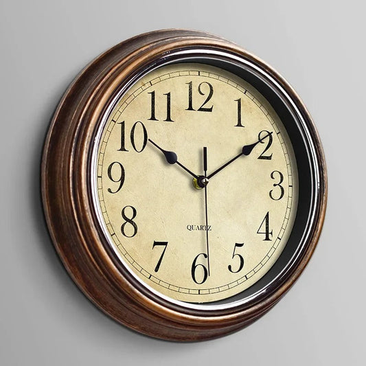 Avelena | WoodTime Klassische Wanduhr – Stilvolle Holzuhr mit lautlosem Mechanismus