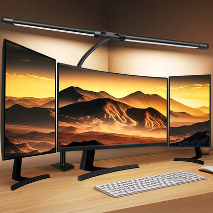 Avelena | Doppelköpfige LED-Schreibtischlampe | Beleuchtungslösung für Studium, Arbeit und Büroeinsatz