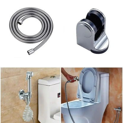 Avelena | Edelstahl Handheld Bidet Sprayer Set | Einstellbarer Druck, Selbstreinigende Düse & Ideal für persönliche Hygiene und Reinigung von Haustieren