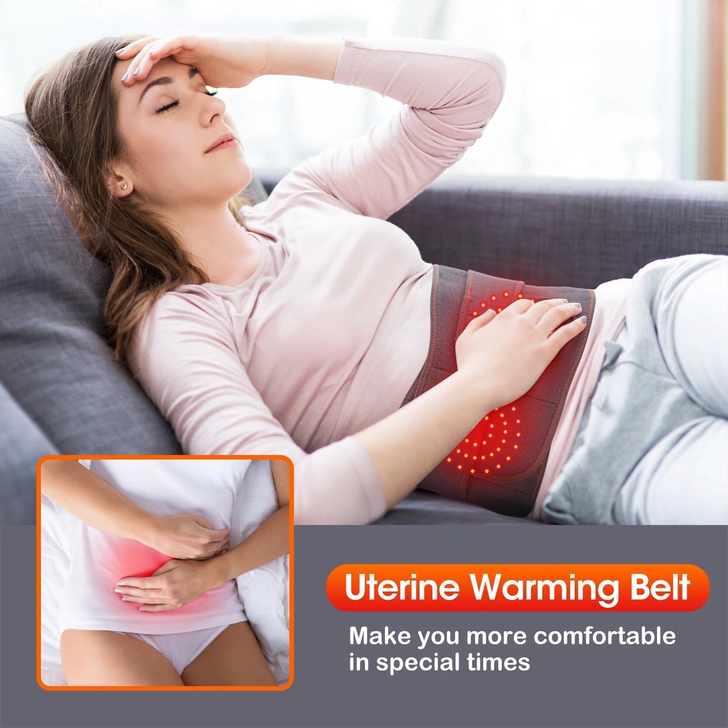 Avelena | Beheizte Lendenwirbelstütze - Verstellbare Wärmebehandlung zur Schmerzlinderung