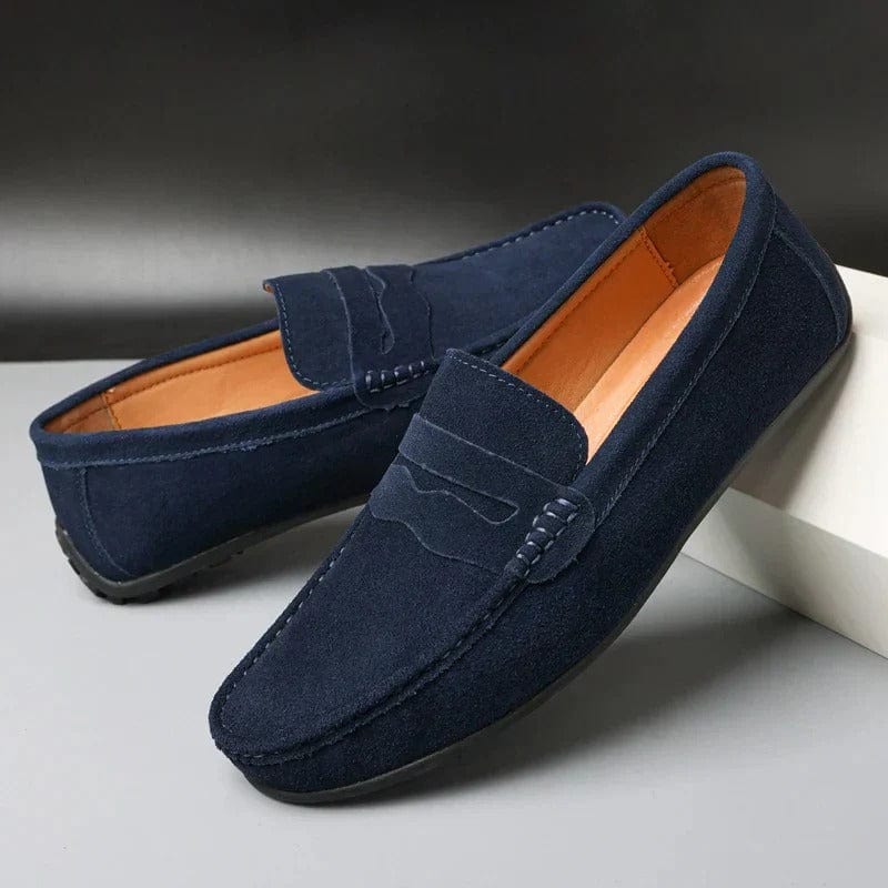 Luxuriöse, stilvolle, winterwarme Wildleder-Loafer für Herren