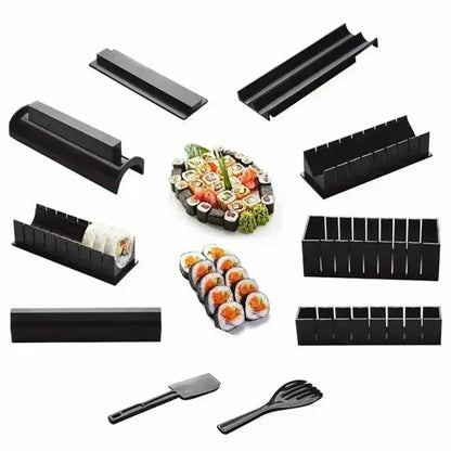 Avelena | Sushi Rollen Und Schneiden Set – Praktisches Sushi Kit Mit Schablonen Und Zubehör