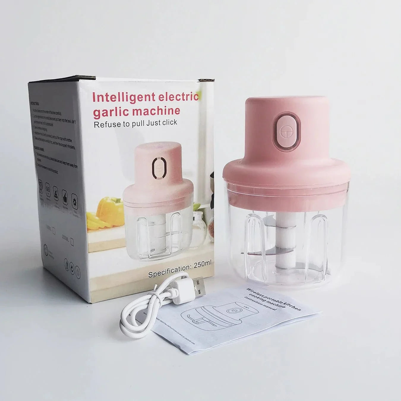 Avelena | Drahtloser Lebensmittelzerkleinerer – Kompakter Mini-Zerkleinerer für Gewürze und Gemüse