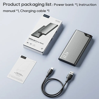 Avelena | All-in-One Power Bank mit 4 integrierten Kabeln - 10000mAh tragbares Schnellladegerät