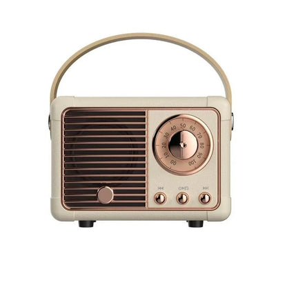 Avelena | EchoWave™ | Vintage Bluetooth-Lautsprecher mit Retro-Design | Tragbarer kabelloser Audio für Zuhause und im Freien