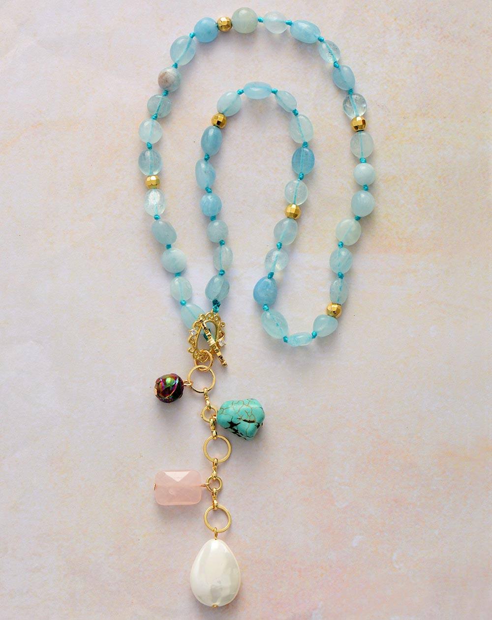 Avelena | Halskette Elegante Ozeandropfen Mala Kette