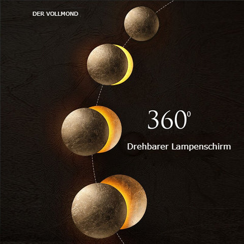 Avelena | SolGlow Sonnenfinsternis LED-Wandleuchte | Modernes Stimmungslicht | Elegante Wandlampe für Wohnzimmer & Schlafzimmer