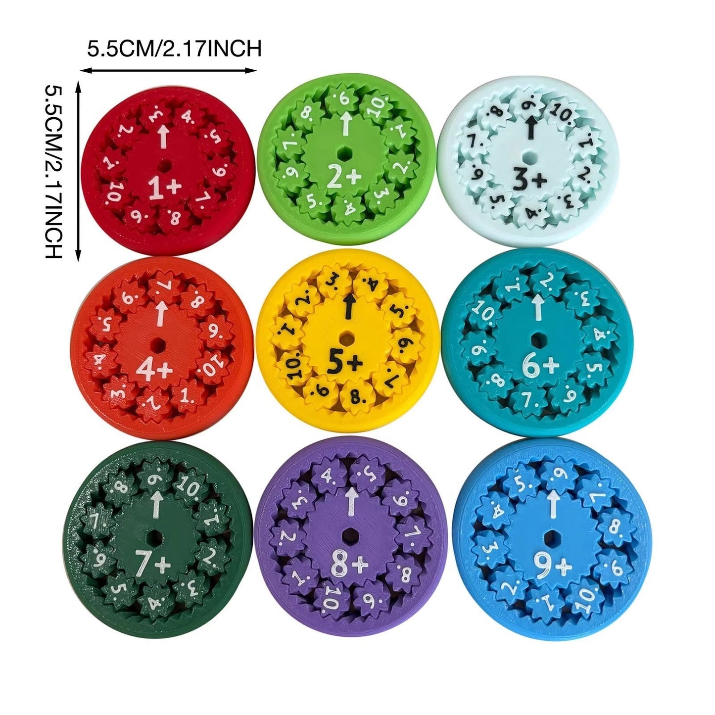 Avelena | Lehrreiches Mathe Fidget Spielzeug Farbiger Spinner