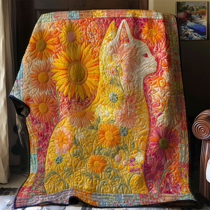 Avelena | Blumen Katze Teppich