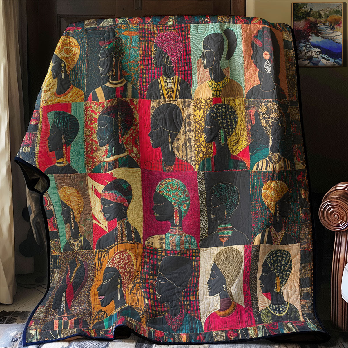 Avelena | Afrikanische Goldene Kronen & Lebendige Seelen Quilt