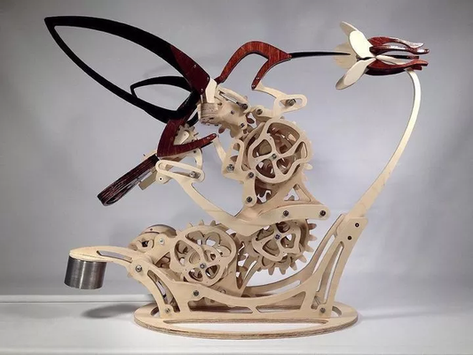 Avelena | 3D Holz Mechanische Kolibri und Holz Mechanische Schildkröte