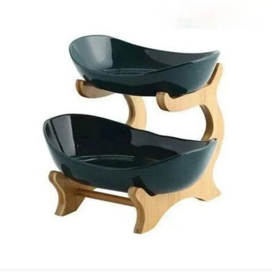 Avelena | BambuNest – Modernes Bambus-Obstkorb mit abnehmbaren Tabletts & Mehrere Ebenen Design