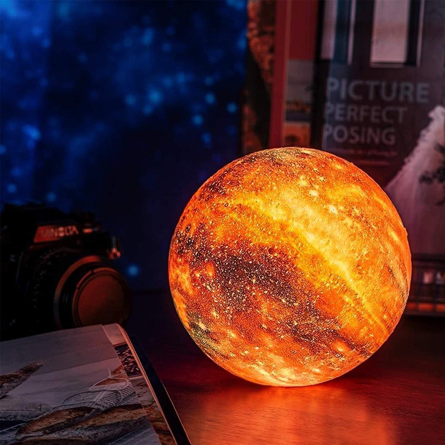 Avelena | Moonbright Lampe Traumhafte Sterne Nachtlicht mit Wiederaufladbarem Touch-Control