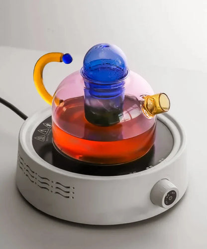 Avelena | Farbe Bloom Glas Teekanne & Tassen Set